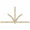 Ekena Millwork Redmond Rough Sawn Timber Gable Bracket, Douglas Fir, 108"W x 58"H x 2"D x 4"F, 13/12 Pitch GBW108X58X0204RED00RDF - alternate 1